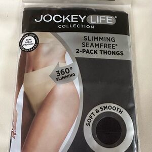 New Jockey Life Seamfree Thongs 360 Slimming 2-Pack - Black Size XL